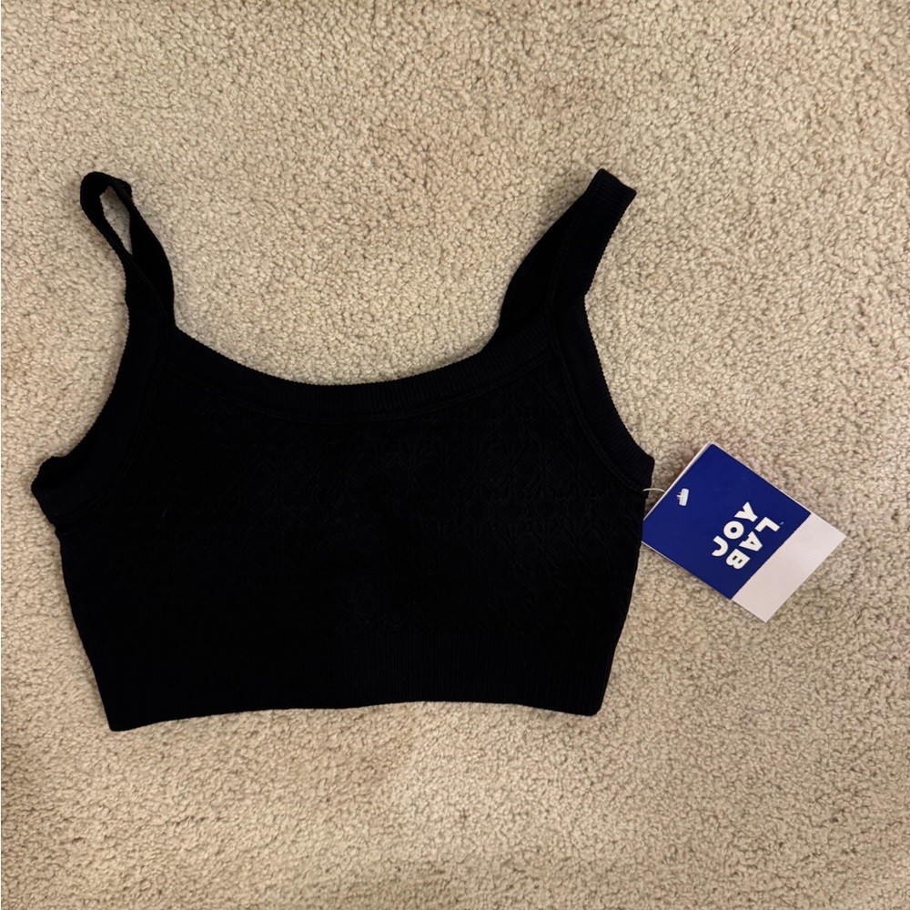 JoyLab Black Cropped Tank Top NWT